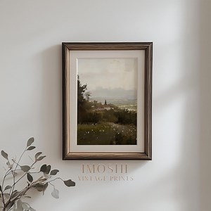 Vintage Countryside Poster, Rustic Village Wall Art, Tuscan Landscape Print, Scenic Hill Town Decor, Provence Home Artwork - Etsy