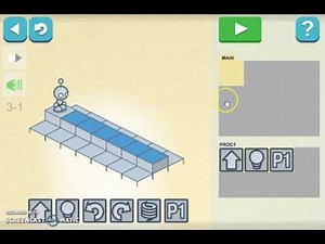 HOUR OF CODE STEM puzzle game based on coding kids programming Lightbot - 3 Loops - Level 1