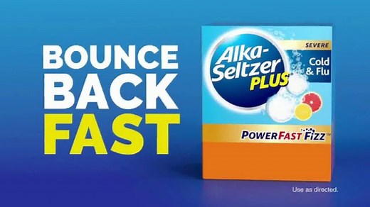 Alka-Seltzer Plus Severe Cold & Flu Powerfast Fizz TV Spot, 'Bounce Back: Sinus Relief'