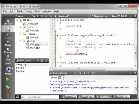 C++ Qt 48 - QDirModel and QTreeView