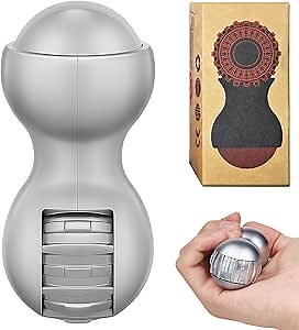 Metal Handheld Fidget Toy for Adults,Stress and Anxiety Relief Fidget Spinner,ADHD Autism Finger Toys, Portable Design,Gray