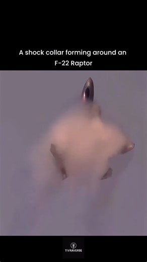 Mr.AircraftEngineer on Instagram: "It’s a common misconception that a vapor cone (or "shock collar") only appears at the exact moment an aircraft breaks the sound barrier. In reality, what we’re seeing here is a beautiful display of the Prandtl-Glauert singularity. As the Raptor maneuvers, the local flow velocity over certain parts of the airframe increases significantly, causing a sharp drop in air pressure. According to the laws of thermodynamics, this rapid expansion leads to an instantaneous