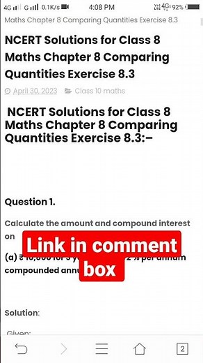 NCERT Solutions for Class 8 Maths Chapter 8 Comparing Quantities Exercise 8.3