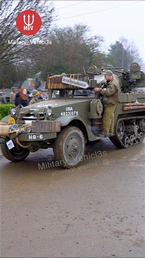 WW2 Halftrack & Weasels Hit Mud! 💥 #military #vehicles #ww2 #wwii #mud #history #wot #driving #war