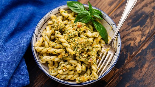 9.3K views · 558 reactions | RECIPE: https://www.sipandfeast.com/pesto-alla-trapanese/ Today we're making a lesser-known pesto, Pesto alla Trapanese. This Sicilian-style pesto combines tomatoes, basil, mint, almonds, garlic, and cheese to create a tasty sauce. This one's great for summer! | Sip and Feast | Facebook