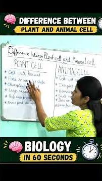 Difference between plant and animal cell explained #biologyshorts #celltalk #studyshorts #science