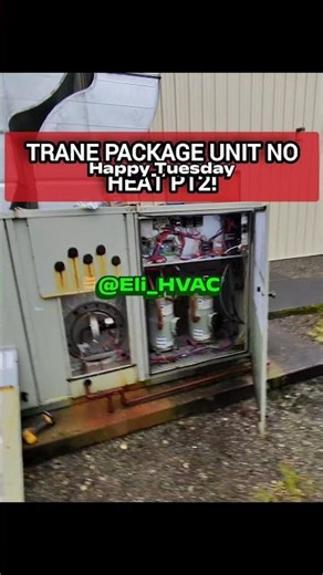 trane package unit no heat pt2 #hvac #bluecollar