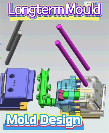 Longterm Mould excels at custom mould design, using angle pin tech to tackle tough demolding. #mold