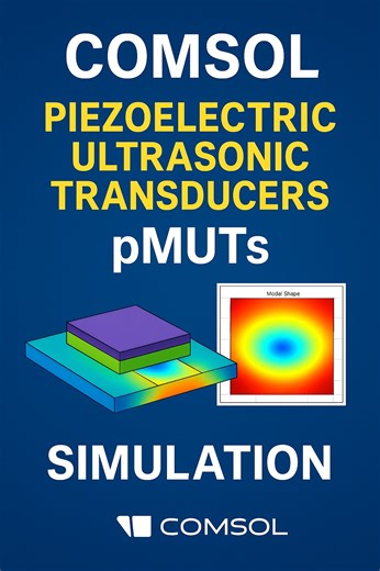 🔬 COMSOL Piezoelectric Ultrasonic Transducers (pMUTs) Simulation A complete FEM-based modeling of micromachined ultrasonic transducers using COMSOL Multiphysics, focusing on eigenfrequency analysis, membrane displacement, pressure field, impedance curve, and modal vibration shapes. Ideal for MEMS, Biomedical, Sensors, Acoustics & Ultrasonic research. 💡 Applications include medical ultrasound imaging, fingerprint sensors, gesture recognition, sonar, and NDT structural health monitoring. #COMSOL