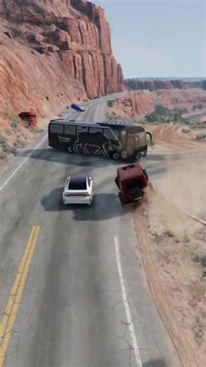 Bus Rollover Caught on Camera 348 — #beamngdrive