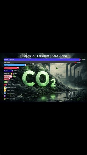 Europe’s CO₂ Emissions (1900–2025)