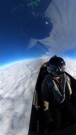 Fighter jet pulling into extreme vertical climb, clouds shrinking below | #jetworld #bird