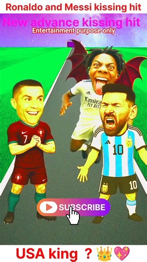 Ronaldo and Messi new kissing heat machine in America 💲 who is the winner ?💲