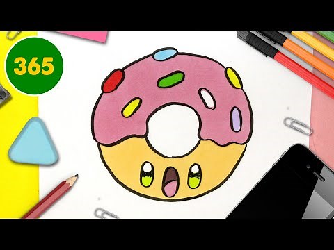 COMMENT DESSINER DONUT KAWAII – Dessin facile kawaii - dessiner de la nourriture kawaii