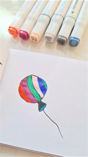 Rainbow 🌈 Balloon 🎈 #art #shorts #balloon #drawing