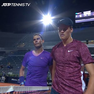596K views · 10K reactions | A generational match-up full of quality 朗 The best from Rafa Nadal & Jannik Sinner in Rome! | Tennis TV | Facebook