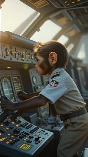 1. A Monkey Became a Pilot 😱✈️ | You Won’t Believe This!#shorts#AIVideo #USAviral