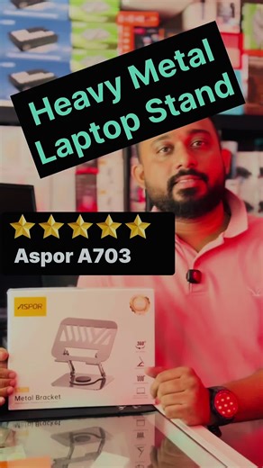 The Aspor A703 Adjustable Metal Laptop Stand is a must-have ergonomic accessory designed for modern workspaces. Whether you’re working from home, at the office. #laptop #laptopstand #tiktokviral #tiktokfinds #product visit our store: 369/6A, Colombo Road, Bokundara, Piliyandala. Contact us: 076 403 503 6