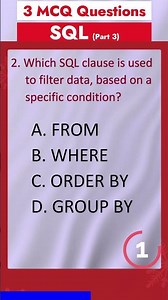Part 3 - SQL MCQ - Q&A | Most asked Interview Questions