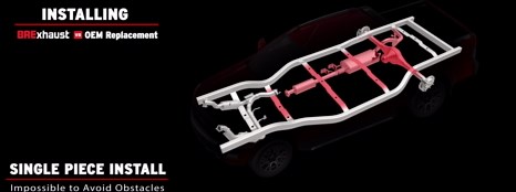 BRExhaust Replacement Exhaust System Kit 106-0064: Compatible with 2004-2006 INFINITI QX56 5.6L