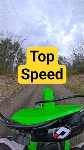 Topping out the kx 100 on a nice trai #kawasaki #dirtbike
