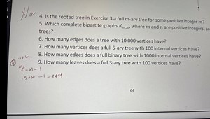 4. Is the rooted tree in Exercise 3 a full m-dry tree for some ... | Filo