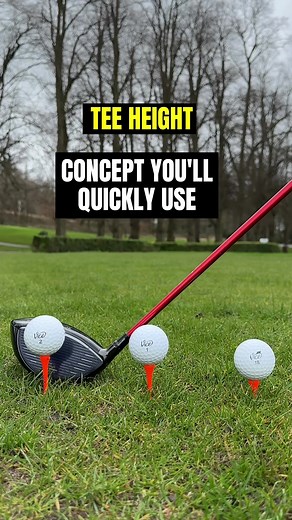 Tee height & ball flight feels! ✈️ 3 tee heights 3 different ball flights… 1. Low tee - Top of the ball below the face 2. Medium tee - 1/4 of the ball above the face 3. High tee - more than 1/2 a ball above the face Maximise your driving and find more fairways following this method & combining that with the correct ball flight for your swing! @Vice Golf Official have developed golf balls that have been optimised for certain types of players & swing characteristics to maximise control & distance 
