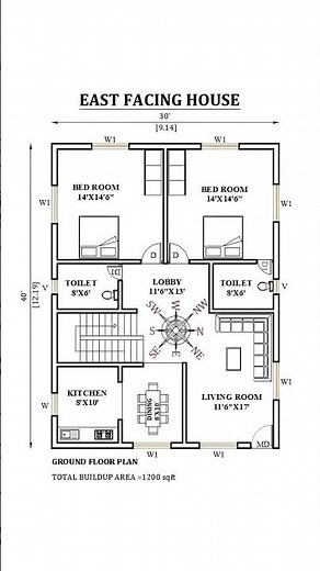 30x40 east facing house plans as per vastu #homeplan #housedesign #houseplans #homedesign #shorts