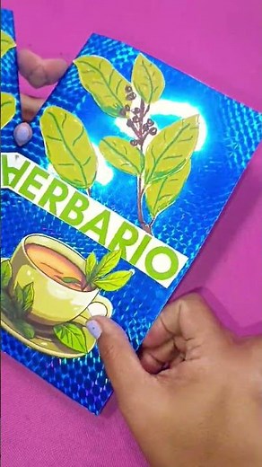 Te enseño hacer un HERBARIO a mano paso a paso ⤵️ #herbario