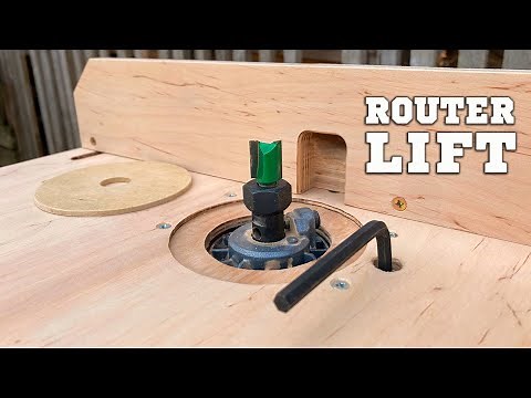 How to Make the Easiest and Cheapest Router Lift II Router Lifting Attachment . DIY . Woodworking