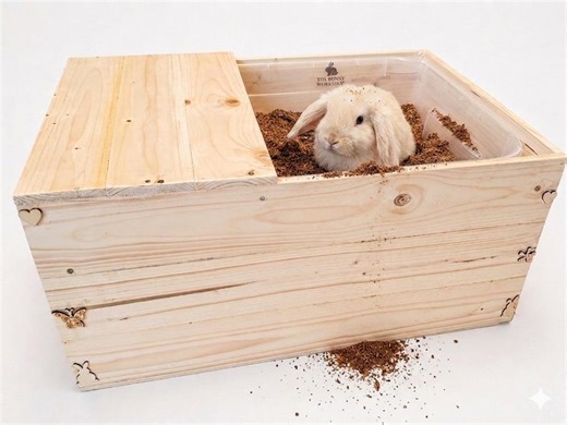 Rabbit Digging Box Wooden – Bunny Dig Box With Removable Tray for Dwarf & Mini Lop Rabbits, Pet Play Box, Bunny Enrichment - Etsy