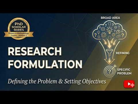 Research Formulation: Defining the Problem & Objectives | Research Methodology Module 2