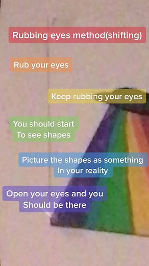 Rubbing Eye Method for Shifting Realities