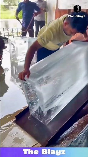 Massive Ice Blocks Loading Process! 🧊 Truck Transport in Action!