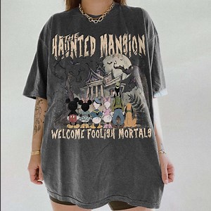 Disney Halloween Mickey Minnie Goofy Pluto Donald Daisy Haunted Mansion Shirt, Disneyland Halloween Tee, Spooky Friends Shirt - Etsy