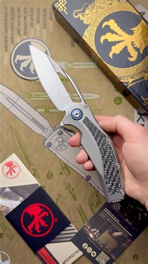 Microtech Matrix Carbon Fiber Titanium Hand Rubbed Satin M390