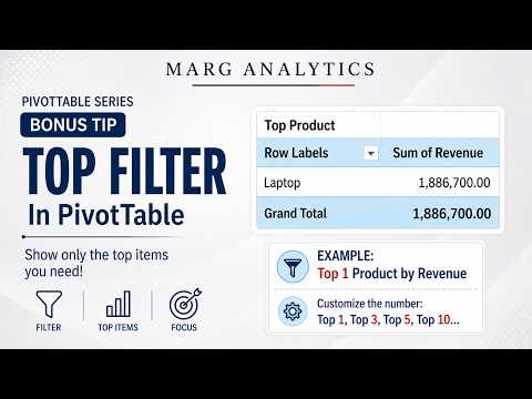 PivotTable Bonus Tip: Filter Top Items