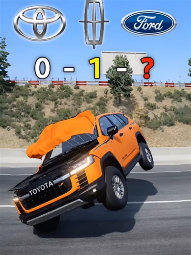 Toyota Land Cruiser vs Lincoln vs Ford - Who survives? #beamngnex #simulator #gaming #cars #gameplay