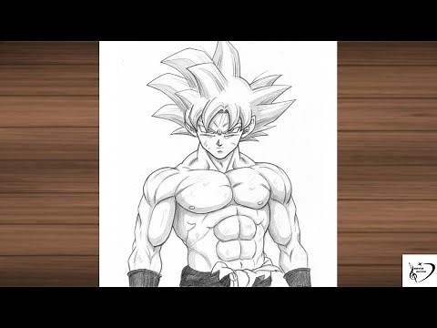How To Draw MUI Goku | Step By Step | Easy Goku Character drawing for Beginners | Dragon Ball ART