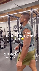 Spent hours working on these arms, but somehow the booty always steals the show. @fitnesspapi_ | Surge