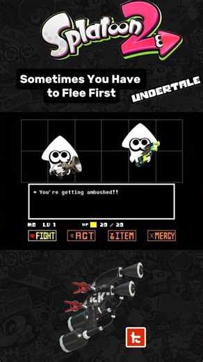 Fleeing First, Fighting Later - Splatoon 2 #shorts #splatoon2 #undertale #splatoon3