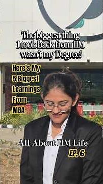 Biggest 5 Learnings from IIM MBA 💯🔥 #mba #lifeatiim #lifeafteriim #cat2026 #iimranchi #ipmat #iim