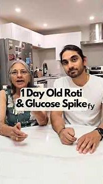 Does Eating 1-Day-Old Roti Reduce Glucose Spikes? #ResistantStarch #BloodSugarControl #CGMResults...