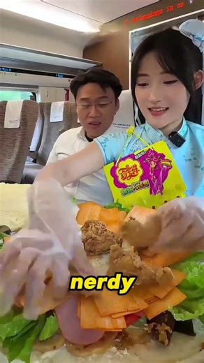 The oversized food a woman pulled out on the high speed train
