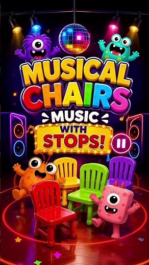 How to play musical chairs | Music with Stops for Kids Parties & Play