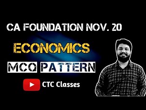 CA Foundation Economics l Economic Chapter 1 l CTC Classes