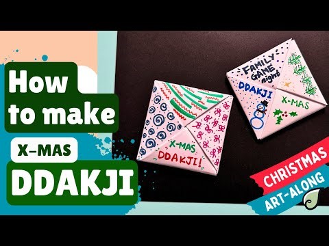 How to Make Ddakji | Korean Paper Flipping Game | Christmas Party Games