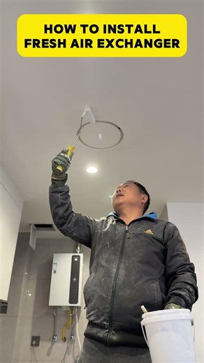 Ventilation system installation demonstration.#freshairsystem #freshairventilator