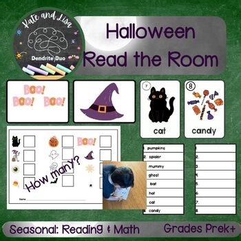Halloween "Read & Count the Room" Literacy and Math Activity