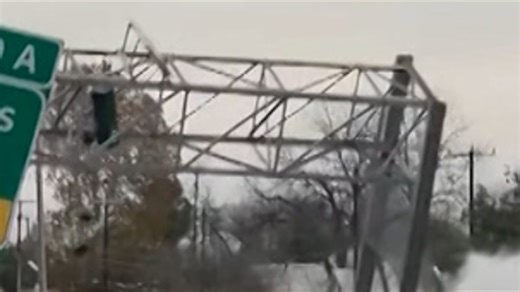 I-35 highway sign crash